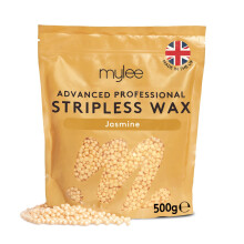 Mylee Advanced Stripless Wax 500g [Jasmine] Professional Hard Wax Beads, Painless Hair Removal, No Strips Needed, Peelable Hot Wax for Hair Removal,