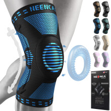 NEENCA Professional Knee Brace,Knee Compression Sleeve Support for Men Women with Patella Gel Pads & Side Stabilizers,Medical Grade Knee Pads for Run