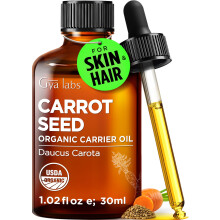 Gya Labs Organic Carrot Seed Oil for Skin - 100% Pure Natural Unrefined Carrot Oil for Hair, Skin, Face and Lip Care, Scalp & Carrier Oil (30ml)