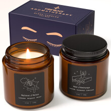 TRINIDa RELAX & RECHARGE - Sleep Candles Gifts for Men, Aromatherapy Scented Candles Gift Set for Anxiety Relief & Promotes Sleep, Anniversary Birthd