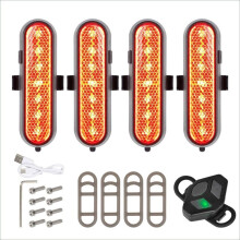 Turn Signal Light LED Remote Control Waterproof LED Warning Turn Signal Light for M365 1S Pro Electric Scooter