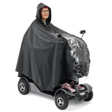 Staveley Mobility Scooter Cape | Unisex Waterproof Rain Poncho Cover for Electric Scooters and Wheelchair Users – Lightweight, Compact (Large Cape)
