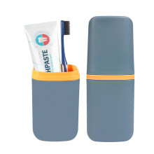 COMNICO Travel Toothbrush Cup Case Portable PP Seal Tooth Brush Holders Cover Multi-Function Toothpaste Storage Container Cup for Home School Camping