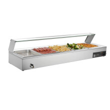 Aquecedor de Pratos Elétrico a Vapor 1500 W-Duoku-Buffet Aquecedor em Aço Inoxidável, Ideal para Buffets Self-Service