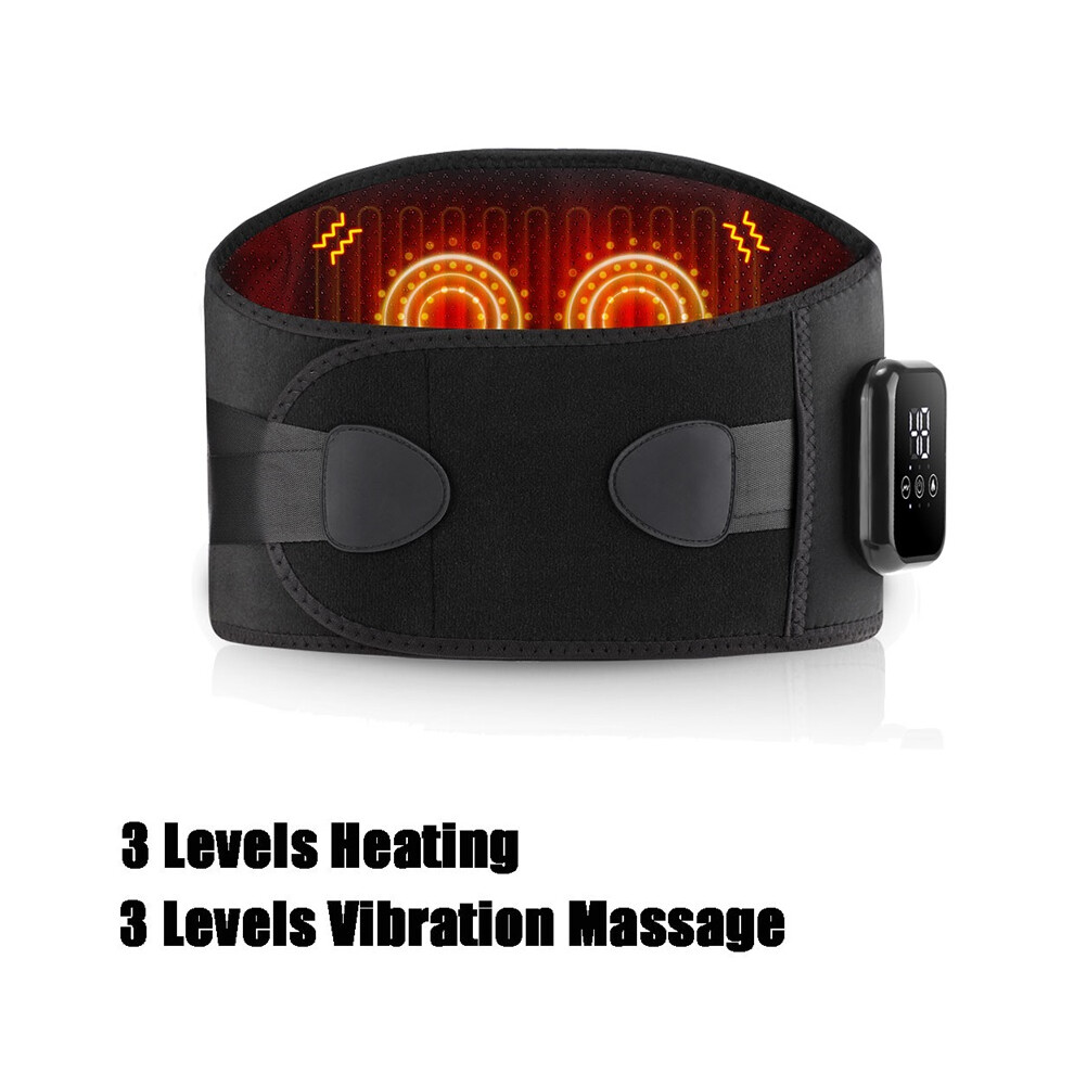 Stoyotu (Type D) Electric Heating Waist Massager,Vibration Hot Compress Massage Belt,Lumbar Decompression Brace,Lower Back Support,Muscle Relax
