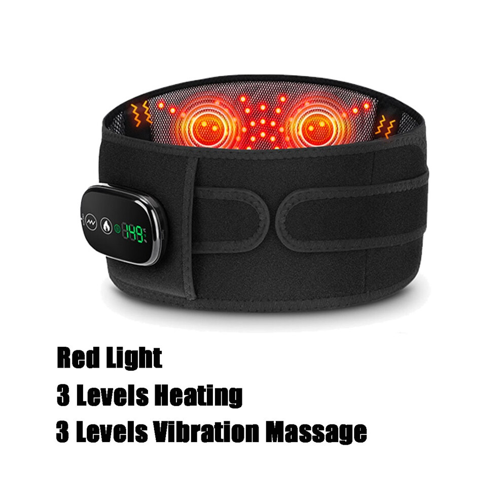 Stoyotu Electric Heating Waist Massager,Vibration Hot Compress Massage Belt,Lumbar Decompression Brace,Lower Back Support,Muscle Relax