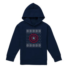 (12-13 Years, Navy) Captain America Childrens/Kids Shield Pull Over Christmas Hoodie
