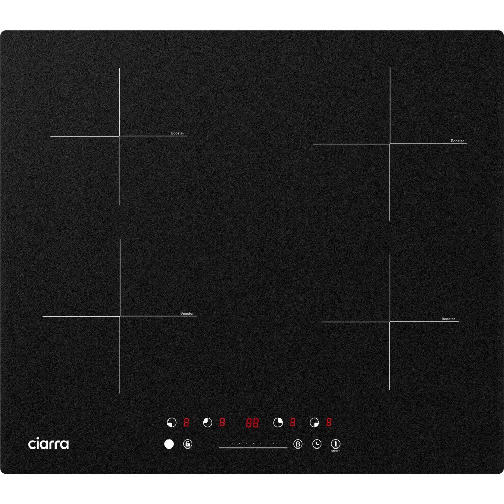 Ciarra Cbbih4b 4 Zone Built-In Induction Hob With Power Booster Touch