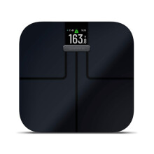 Garmin Index S2 Smart Scale, measure weight & body composition, BMI, weight trend, body fat percentage, muscle & bone mass, built in wifi, pair with