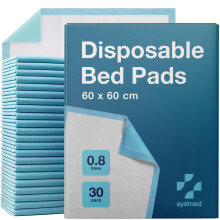 30 x AYDMED Incontinence Bed Pads 60 x 60cm | Medium Disposable Incontinence Pads | Maximum Absorbency Incontinence Bed Sheets For Adults, Children &