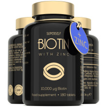 Biotin Hair Growth Tablets - Hair Skin and Nails Vitamins for Women & Men - 180