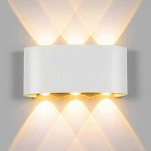 Lampada da parete LED per esterni da 6W con illuminazione verso l'alto e verso il basso - IP65 per Thisnde (bianco caldo)