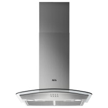 AEG 60cm Curved Glass Chimney Cooker Hood - Stainless Steel