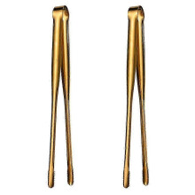 2 pinze da cucina in acciaio inox per barbecue, pane e bistecche