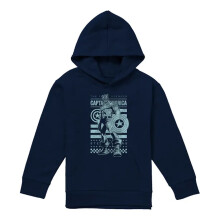 (9-11 Years, Navy) Captain America Childrens/Kids Stars And Stripes Pull Over Hoodie
