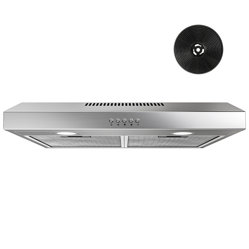 Firegas 60Cm Cooker Hood Extractor Fan, Stainless Steel Extractor Hood