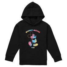 (9-11 Years, Black) Disney Childrens/Kids Mickey Mouse Gradient Outline Hoodie