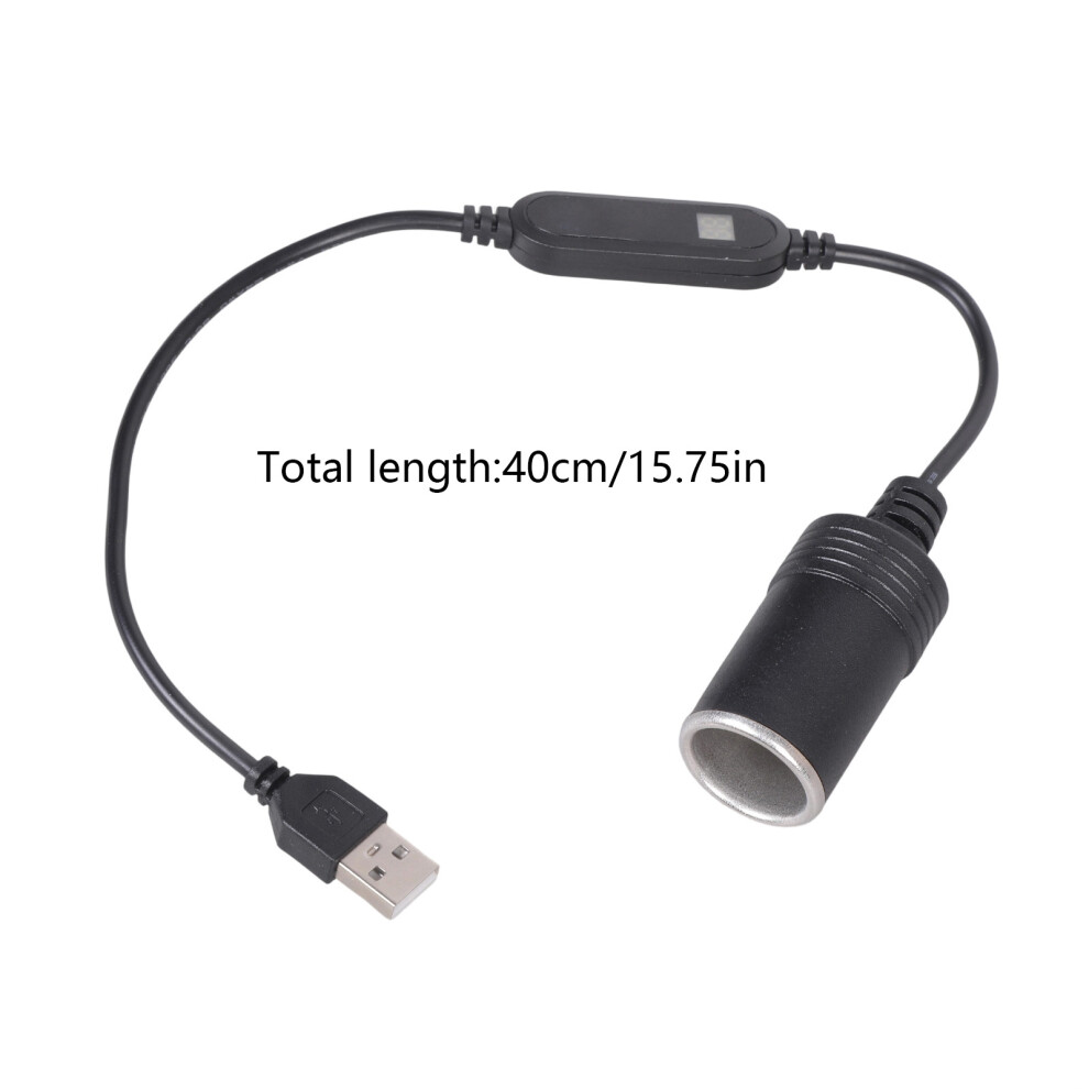 Usb A To 12V Car Cigarettes Lighter Socket Adapters Cable For Dashcam 7695001163682