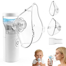 Nebuliser Machine for Adults & Kids, Handheld Nebulizer with 2 Masks and Mouthpiece, Home Portable nebuliser for Adults & Kids, Suit for Home & Trave