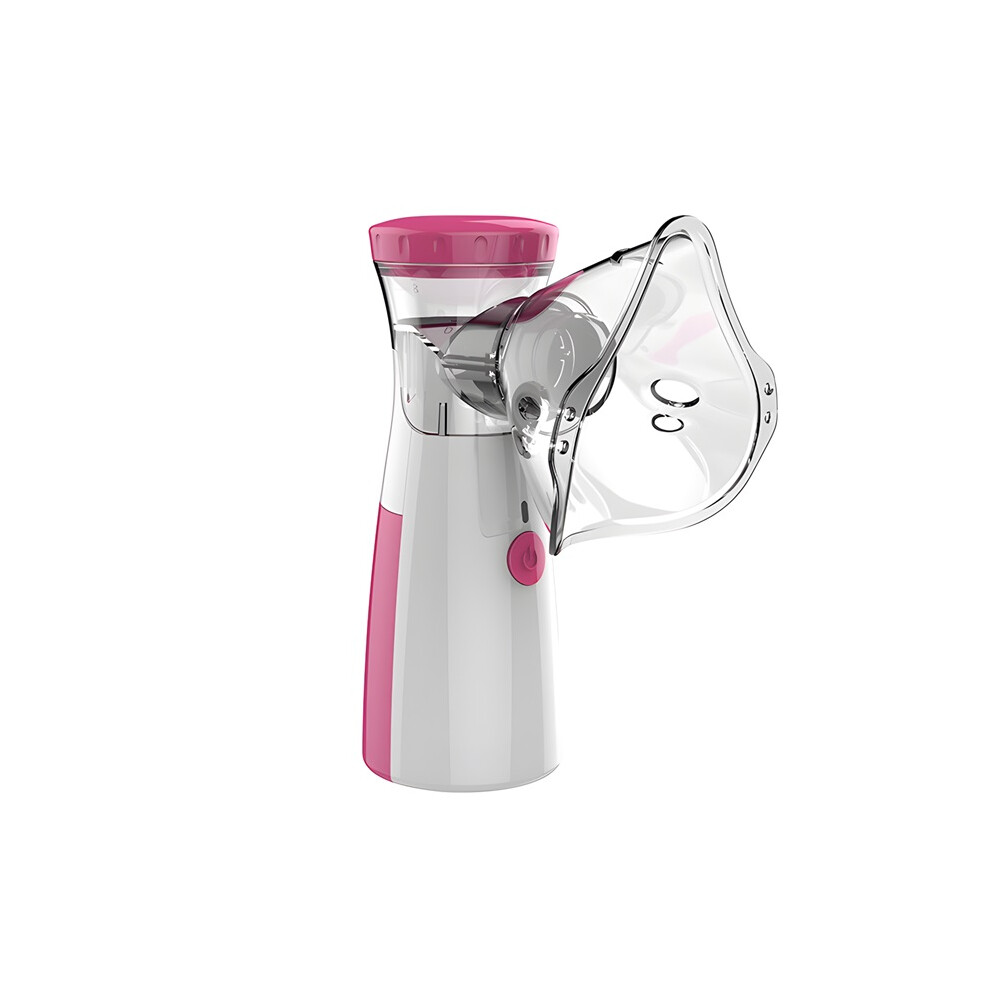 Stoyotu Pink (Pink) Handheld Portable Inhale Nebulizer Mesh Atomizer Silent Inhaler Nebuliser Inhalator Kids Adult Nebulizador Dry Battery Type