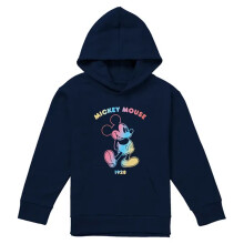 (12-13 Years, Navy) Disney Childrens/Kids Mickey Mouse Gradient Outline Hoodie
