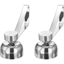 Batidor y cortador de huevos de acero inoxidable - Utensilios para huevos pasados por agua (Plata, 2 unidades)