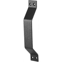 Solid Carbon Steel Barn Door Pull - Heavy Duty Flat Arc Design for Garage & Carport (Black, 1pc)