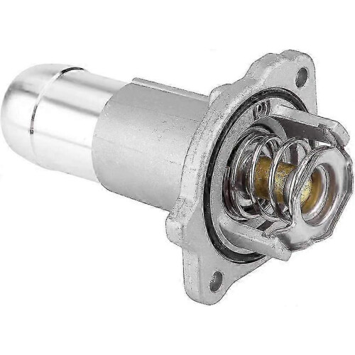 Silver Car Engine Coolant Thermostat and Housing - 1 Piece