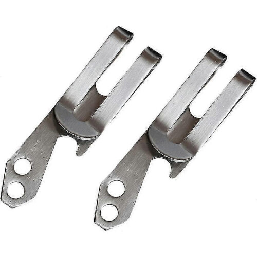 Tragbarer silberner Flaschenöffner mit Multifunktionsclip – 2er-Set