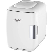 Cooluli Mini Fridge for Bedroom - Car, Office Desk & Dorm Room - Portable 4L/6 Can Electric Plug In Cooler & Warmer for Food, Drinks, Skincare Beauty