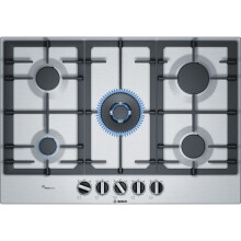 Bosch Elettrodomestici PCQ7A5B90 Series 6, Gas Hob, 75 cm, Stainless S