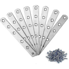 8 gambe di montaggio in acciaio inox con 48 viti piatte - Piastre di fissaggio dritte