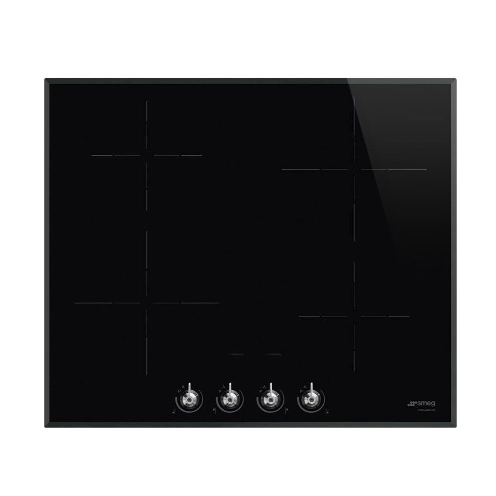 Smeg SI364BM 60cm Black Induction Hob - 4 Zone - Stainless Steel Controls - Image 5