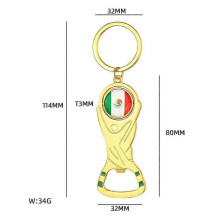 (E) 2026 World Cup Multifunctional Bottle Opener Keychain
