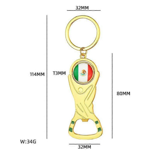 (E) 2026 World Cup Multifunctional Bottle Opener Keychain