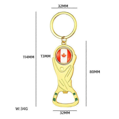 (D) 2026 World Cup Multifunctional Bottle Opener Keychain