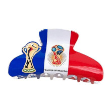 2026 World Cup Soccer Hair Claw Clips for Women Girls - Sport Game Day Rectangle Nonslip Banana Hair Clipsred-blue