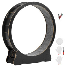 Roda para Gato 132 cm-Duoku-Roda de Exercício para Gatos 8,2-13,6 kg, Esteira Interna para Corrida e Treinamento, Preto