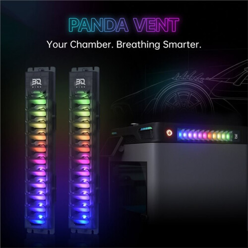 BIQU Panda Vent Automatic Vent Control RGB Lighting Ventilated Grid Heat Dissipation for  P1/P2/X1/X2 3D Printer 2