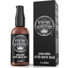 Viking Revolution Aftershave Balm for Men for Sensitive Skin - Sandalwood Scent - Soothes and Moisturizes Face After Shaving - Eliminates Razor Burn