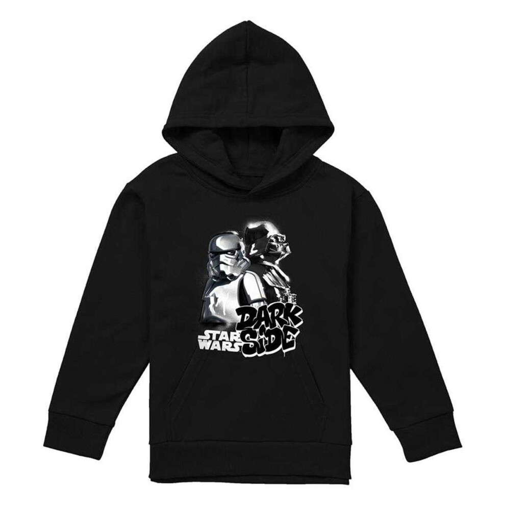 Star Wars (12-13 Years, Athletic Heather) Childrens/Kids Dark Side Duo Heather Hoodie Multicoloured