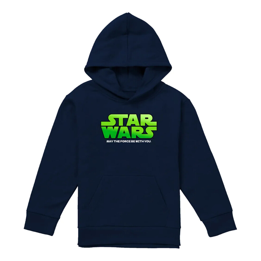 Star Wars (5-6 Years, Navy) Childrens/Kids Gradient Logo Hoodie