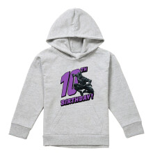 (12-13 Years, Athletic Heather) Black Panther Childrens/Kids Heather Pull Over 10th Birthday Hoodie