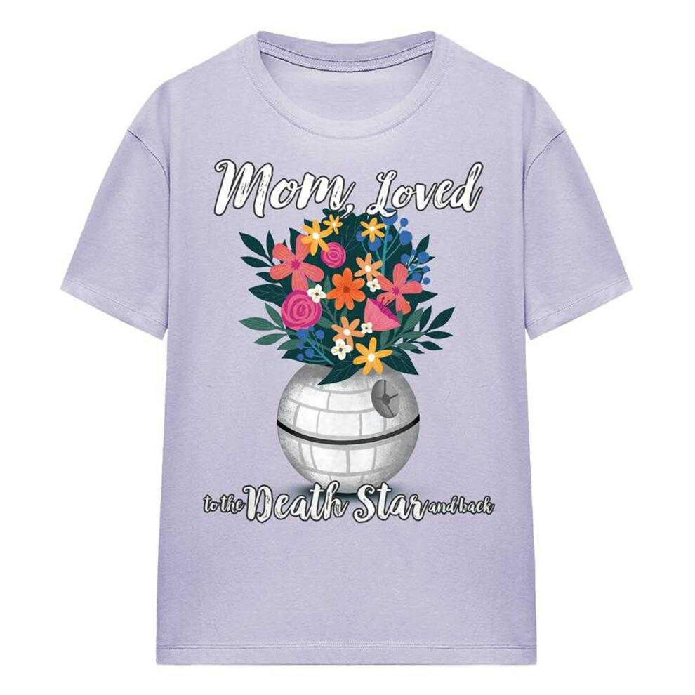 Star Wars (L, Lavender) Womens/Ladies Mom Loved To The Death Star Mothers Day T-Shirt Purple,Multicoloured
