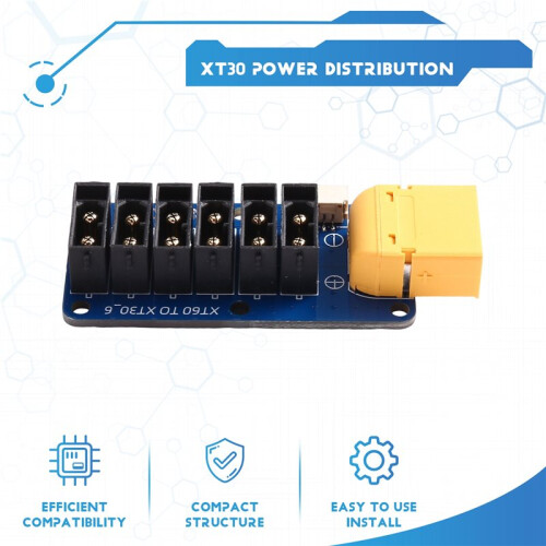 Module de Distribution D'Alimentation XT30 à 6 Canaux avec Protocole CAN, Carte Répartitrice D'Alimentation pour Télécommande de Robot RC 1