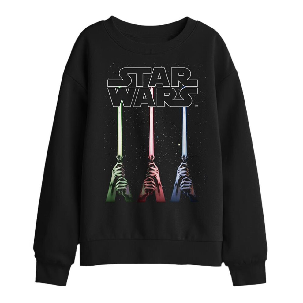 Star Wars (5-6 Years, Black) Childrens/Kids Lightsaber Sweatshirt