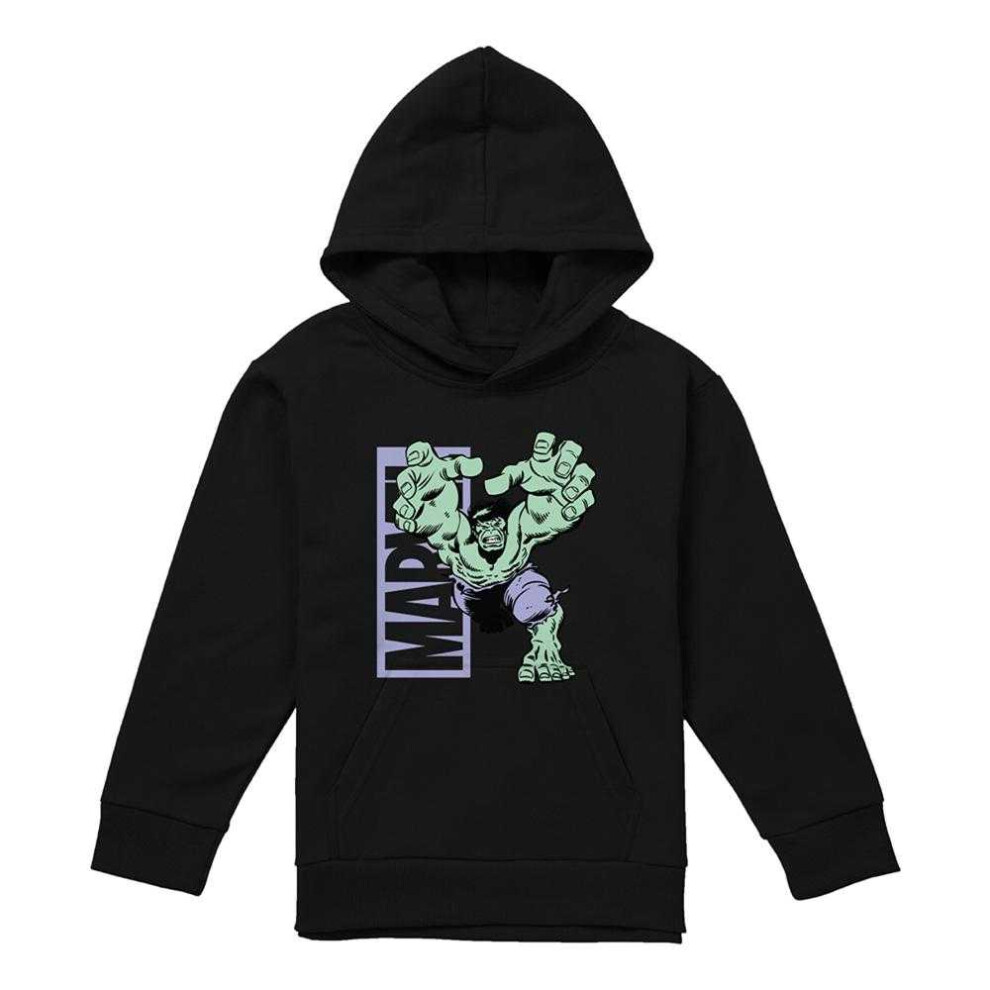 Marvel (7-8 Years, Black) Childrens/Kids Reach Hulk Pull Over Hoodie