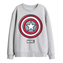 (7-8 Years, Athletic Heather) Captain America Childrens/Kids Ziptone Shield Sweatshirt