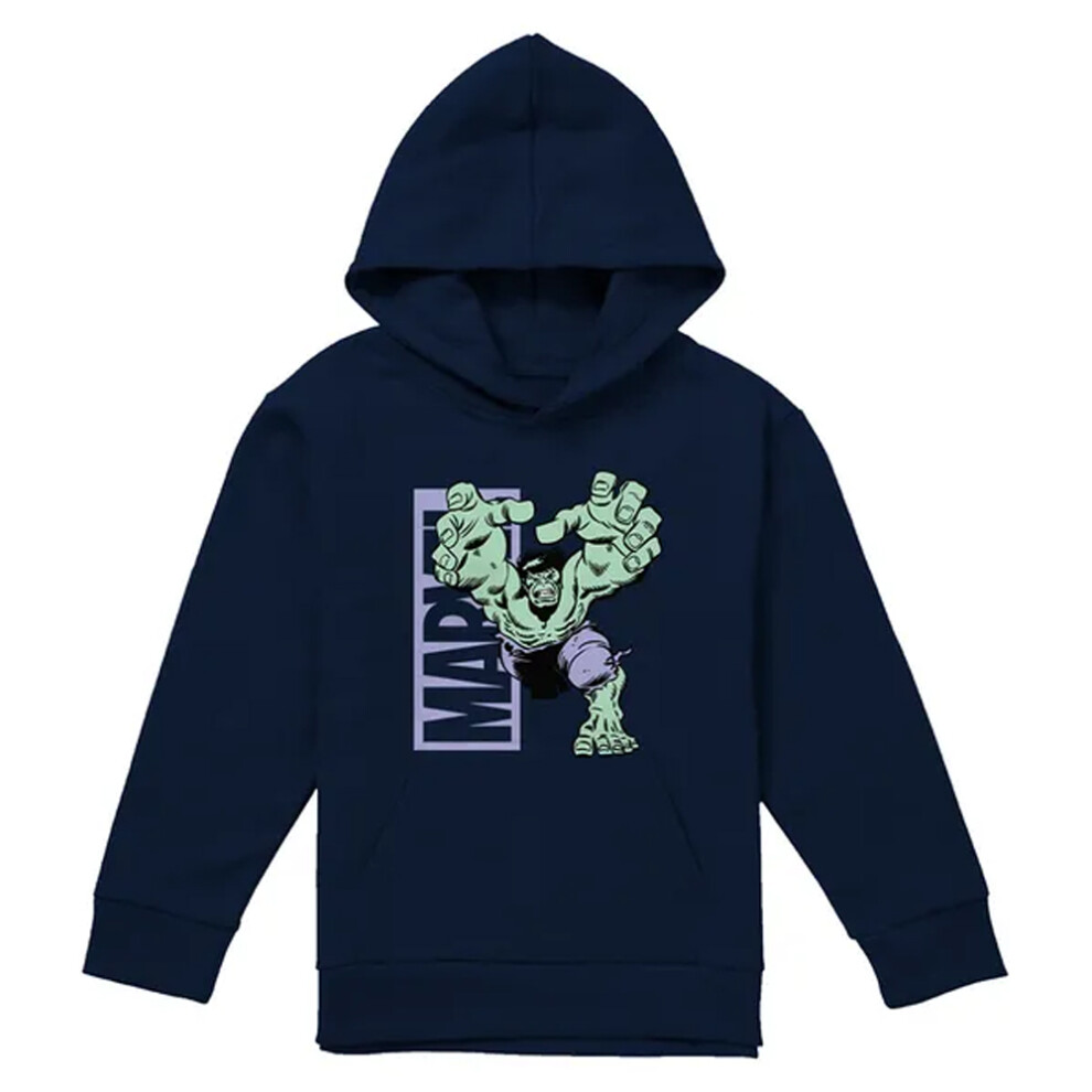 Marvel (5-6 Years, Navy) Childrens/Kids Reach Hulk Pull Over Hoodie