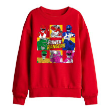 (12-13 Years, Red) Power Rangers Childrens/Kids Group Box Sweatshirt